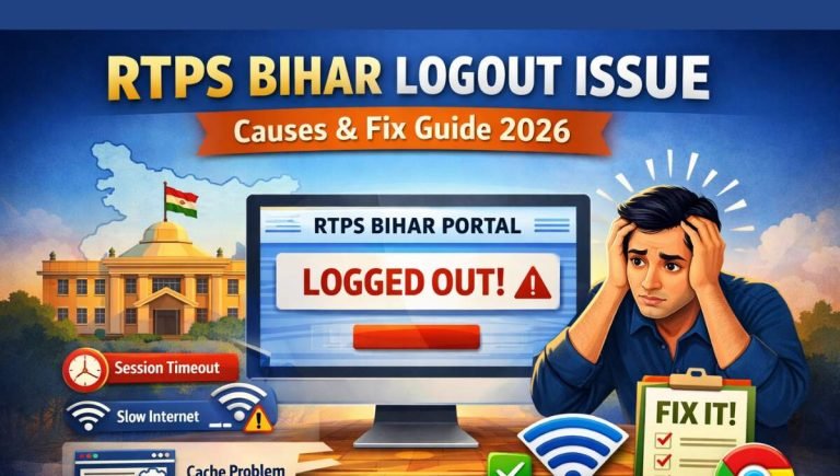 RTPS Bihar Logout Issue